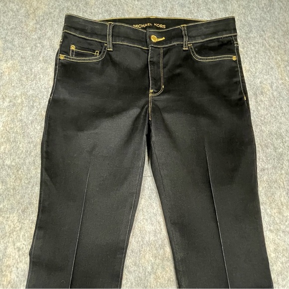 Michael Kors Dark Blue/Black Boot Cut Dressy Casual Closet Staple Jeans - Sz 8 - Picture 11 of 15